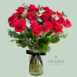 Florero con Rosas Rojas