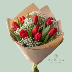 Ramo con Tulipanes Rojos