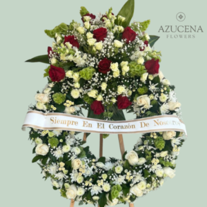Corona Personalizada con Rosas Rojas