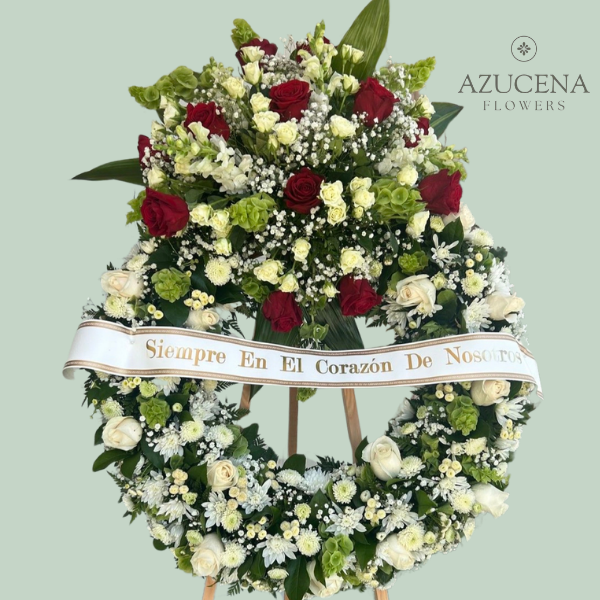Corona Personalizada con Rosas Rojas
