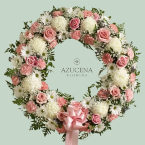 Corona con Rosas Rosadas
