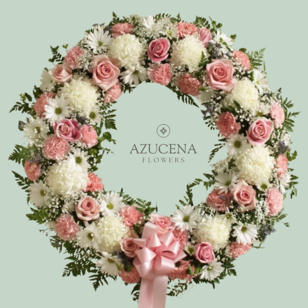 Corona con Rosas Rosadas