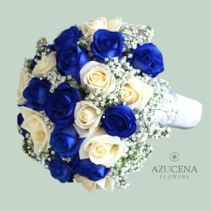 Ramo de Novia con Rosas Azules