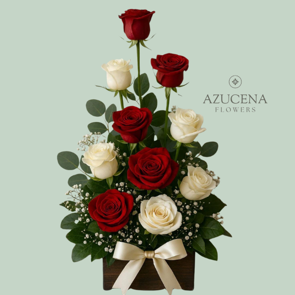 Arreglo con Rosas Bicolor