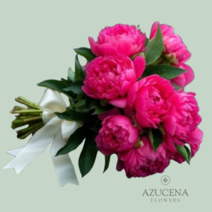 Ramo de Novia con Peonias Fucsias