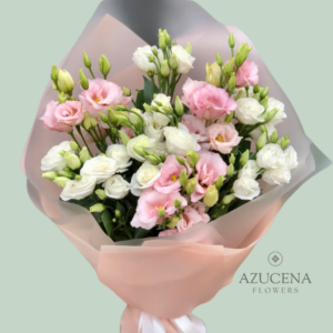 Lisianthus y Mini Rosas en Ramo