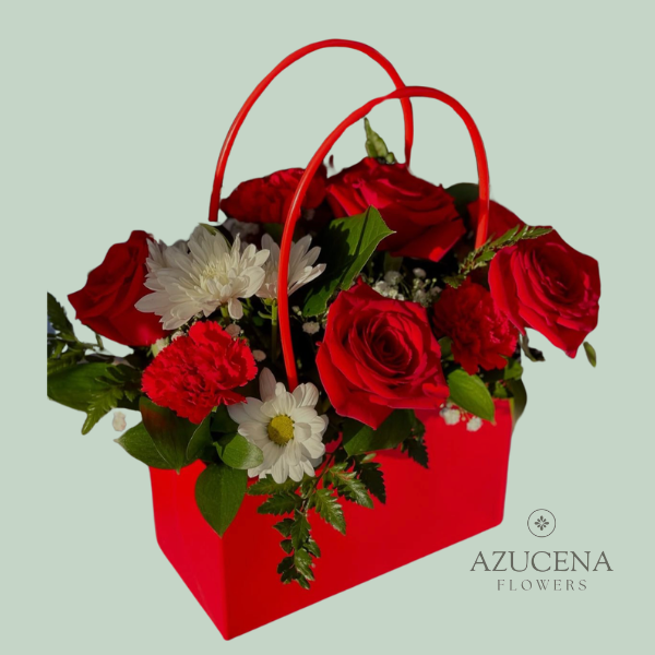 Cartera con Rosas Rojas