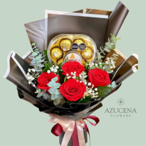 Ramo con Rosas y Ferrero Rocher