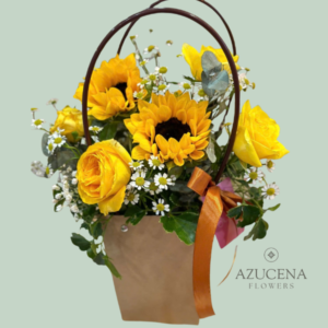 Cartera Floral Amarilla