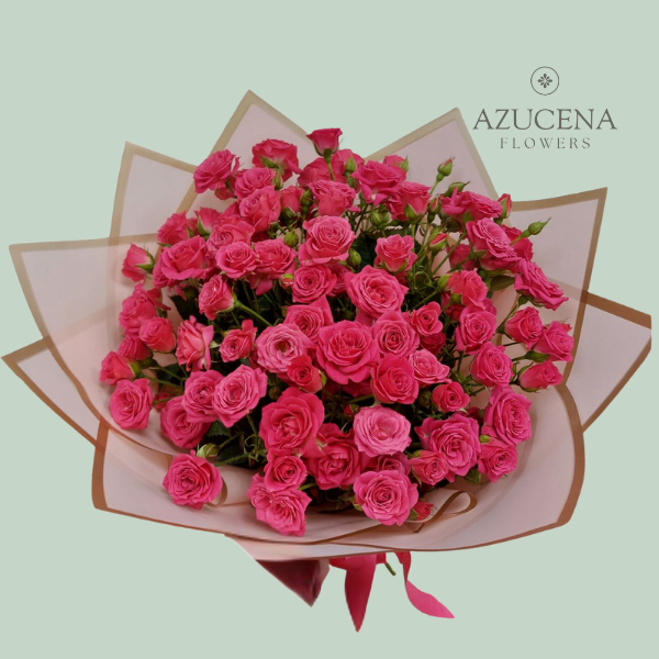Ramo con Mini Rosas Fucsias