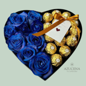 Box Corazon con Rosas y Bombones